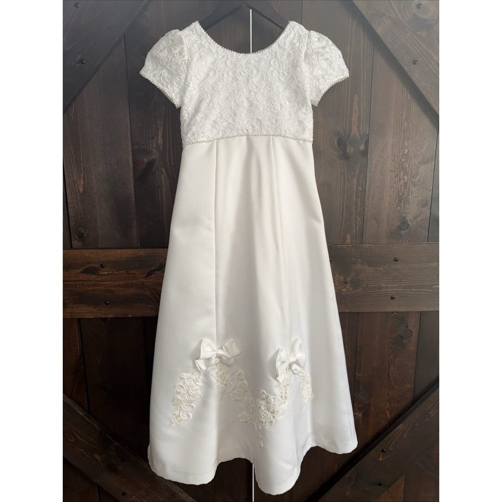 Flower Girl Dress Weddings Flowers‎ Beaded Satin A-line Long Dresses